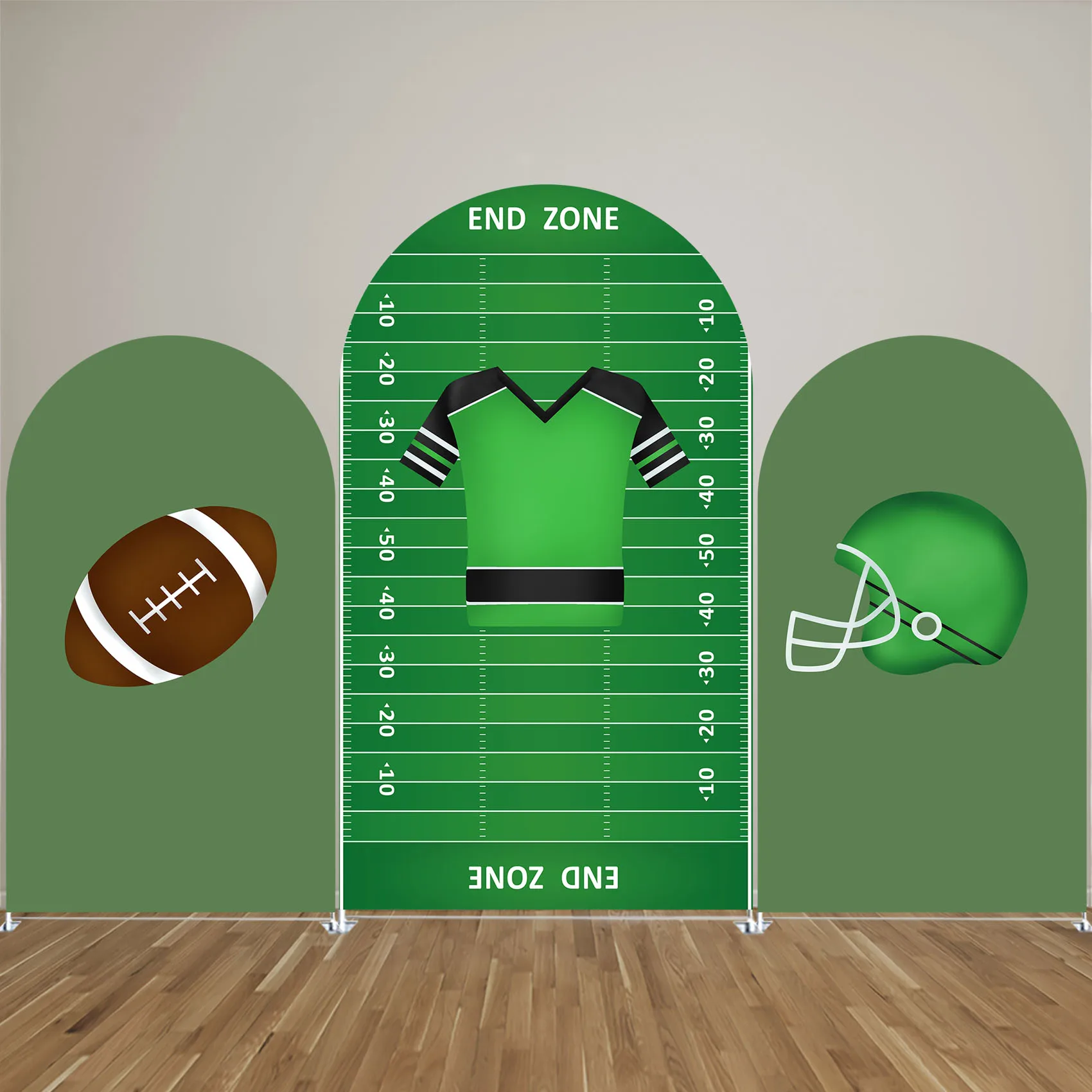 

Rugby Theme Arch Backdrop Cover American Football Arched Stand Cover Baby Birthday Baby Shower Sport Parties Decorations Props