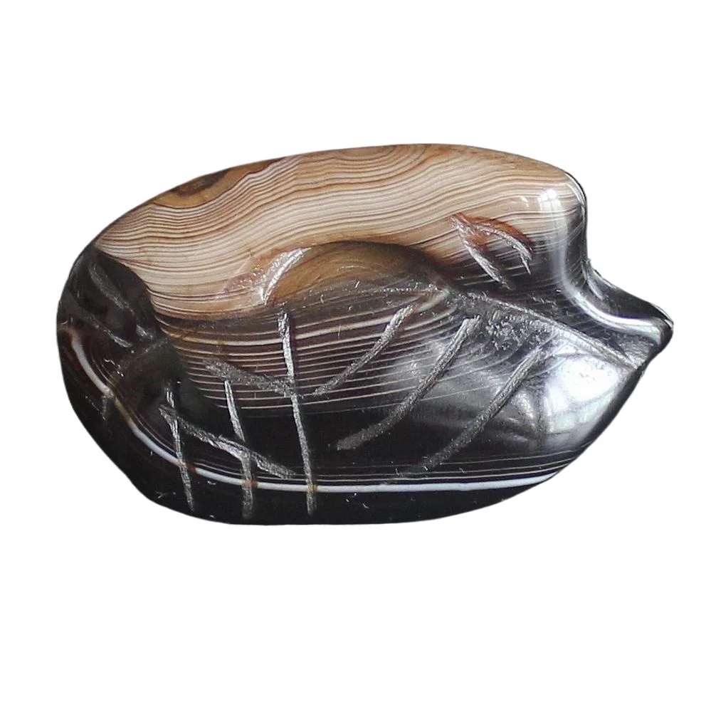Handmade Carved gemstone agate goose figurine animal statue study office home decor