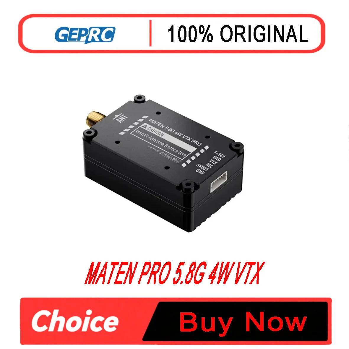 GEPRC MATEN PRO 5.8G 4W VTX Module FPV Video Transmitter Long Range for RC Quadcopter Drone