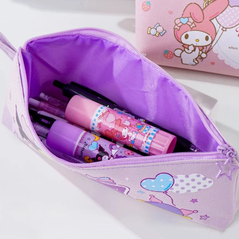 Genuine Kuromi Multi-Use Storage Bag Kawaii Sanrio Zipper Pencil Case Travel Toiletry Bag For School Stationery Birthday Gifts