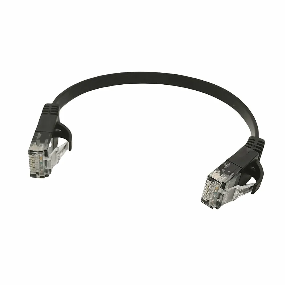 Ultra short 0.2M 0.5M Cable CAT6 Flat UTP Ethernet Network Cable RJ45 Patch LAN Cable Black