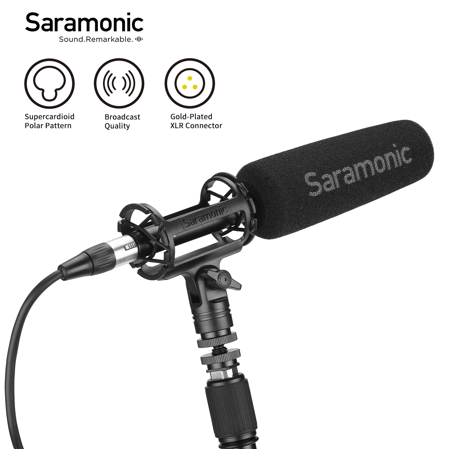 Saramonic SoundBird V6 Super-cardioid Shotgun Microphone or Film Production dialog ENG sound effects field production