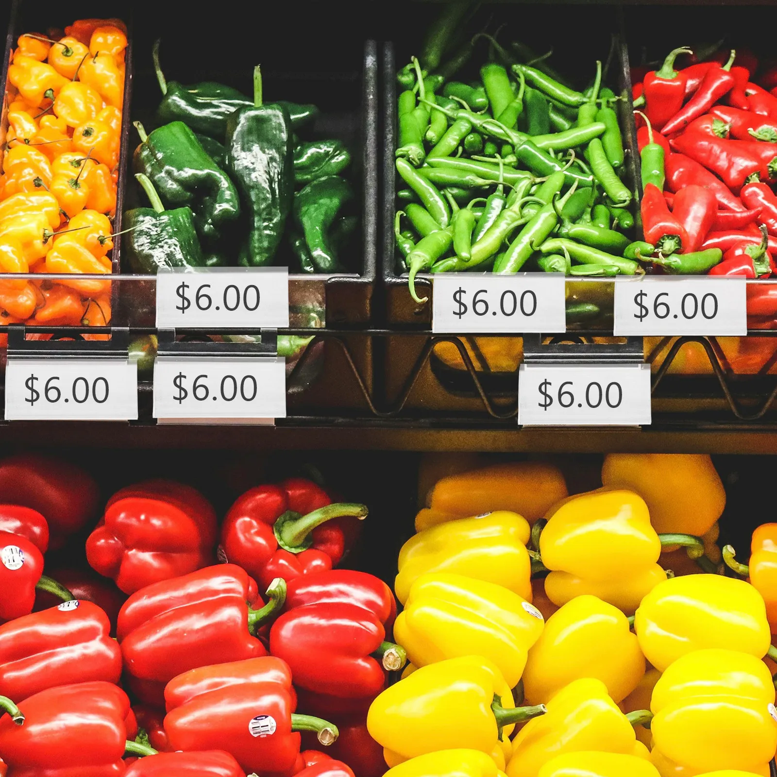 

100 комплектов прозрачных пластиковых держателей ценников для розничных полок, подставок для ценников для супермаркетов и магазинов, для продажи товаров