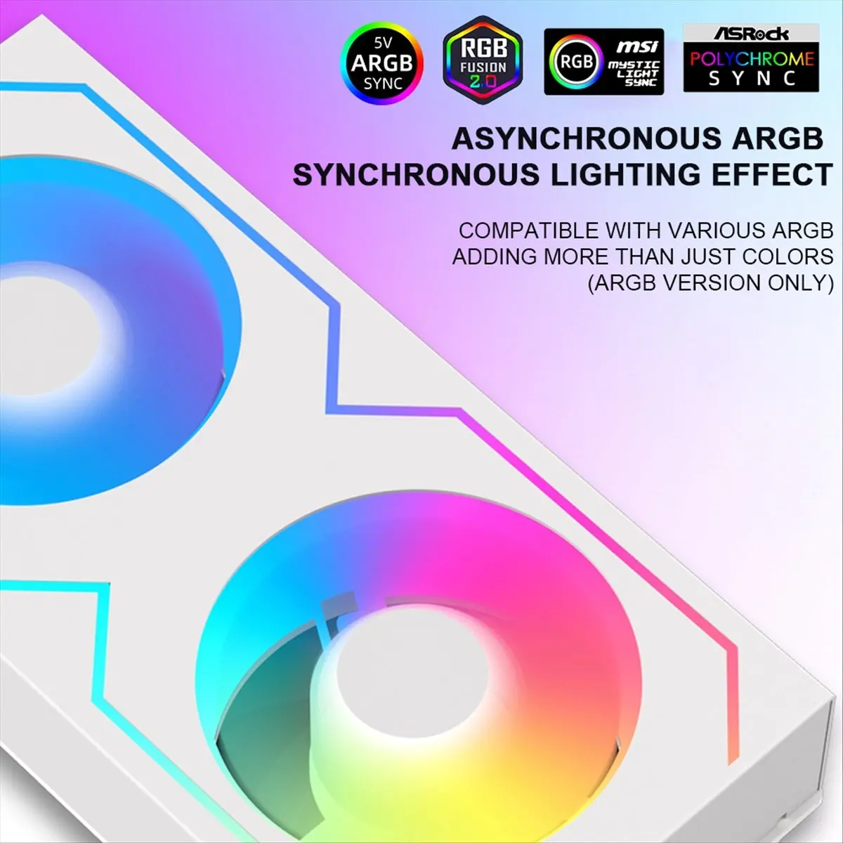 مشعاع تبريد ذاكرة الكمبيوتر 4Pin PWM/5V 3Pin ARGB مع 2 مروحة تبريد RAM المبرد لـ DDR4 DDR5 RAM Cooler White #3