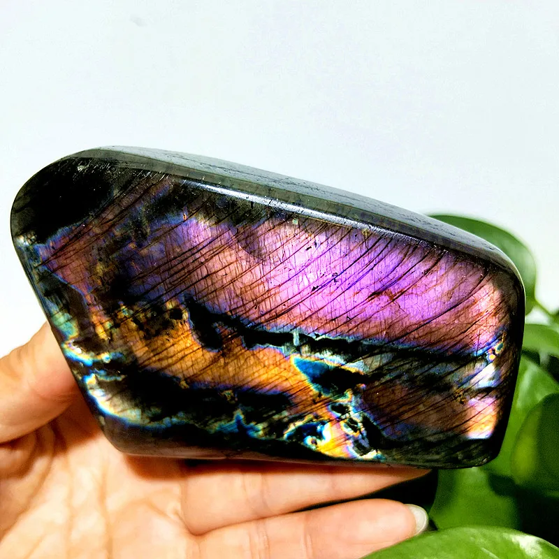 Natural Stone Finland Multicolored Light Labradorite Crystal Freeform Witchcraft Meditation Energy Feng Shui Crystal Room Decor