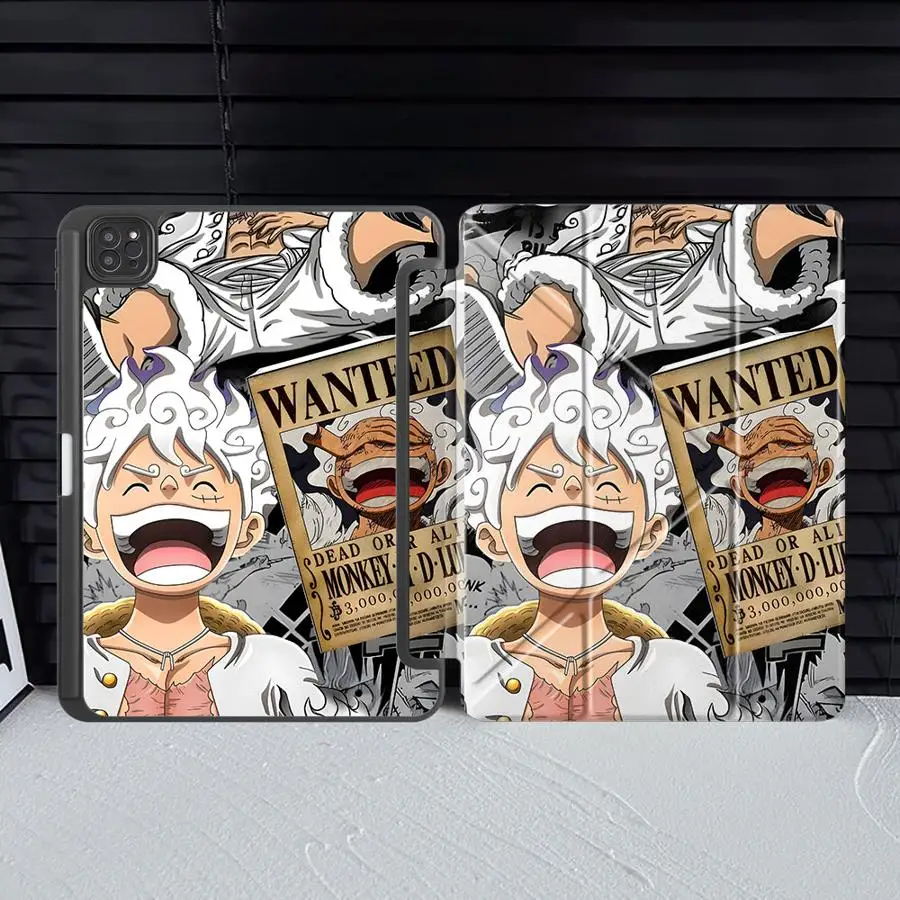 OneS P-ieceS Cute Anime Luffy Holder Cover Tablet Case For iPad Air 4 5 M3 M2 1 2 M4 11inch Pro 2025 Mini 6 7 Pro 11th 10th 9th