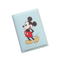 Fundas de pasaporte de Mickey Mouse, accesorios de viaje, cuero PU creativo, bolsa para tarjeta bancaria de identificación, soporte para pasaporte para niñas y niños, lindos regalos