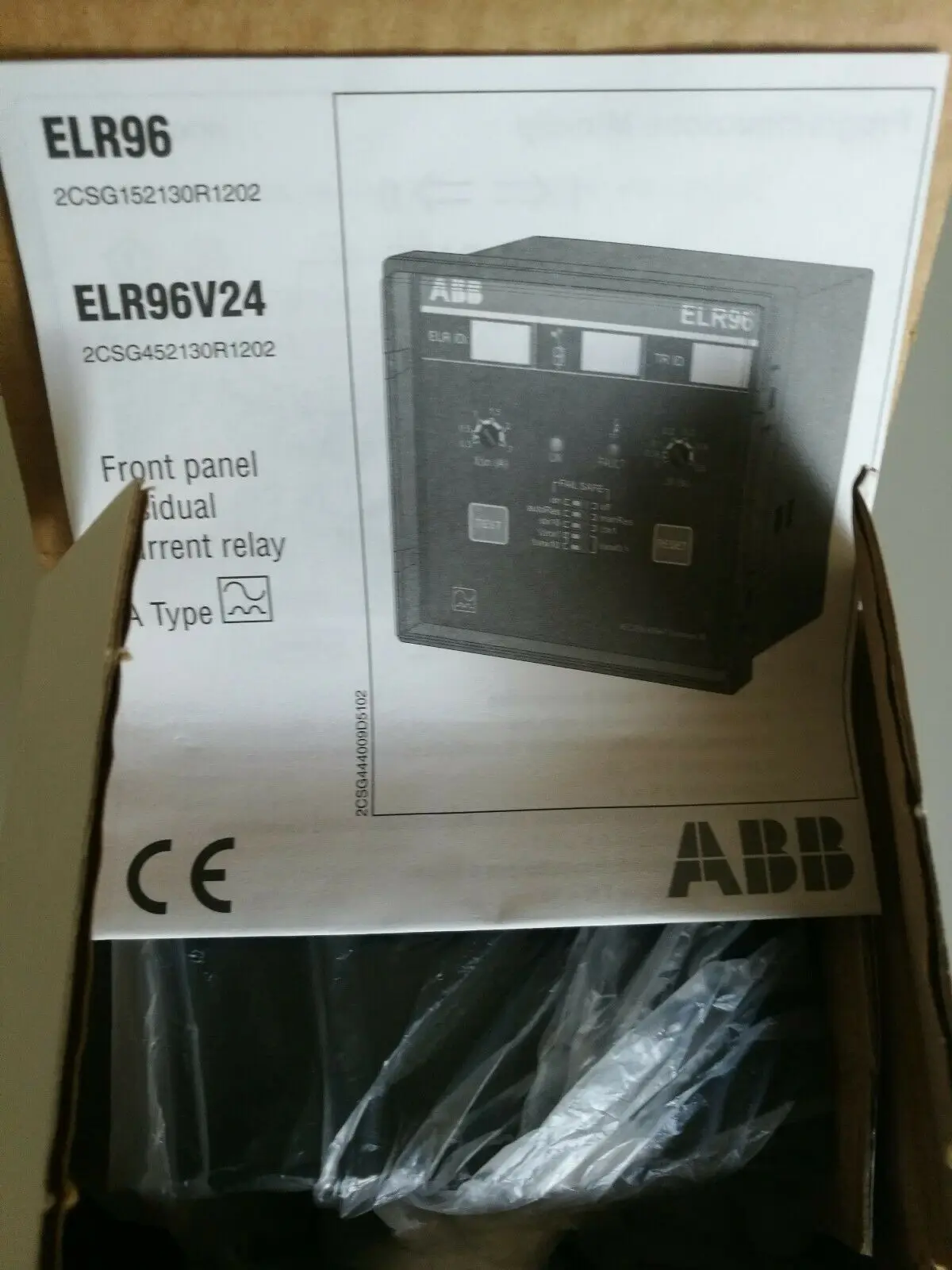 Brand New Original Genuine ABB Residual Current Monitor ELR96/ELR96P/ELR96PF