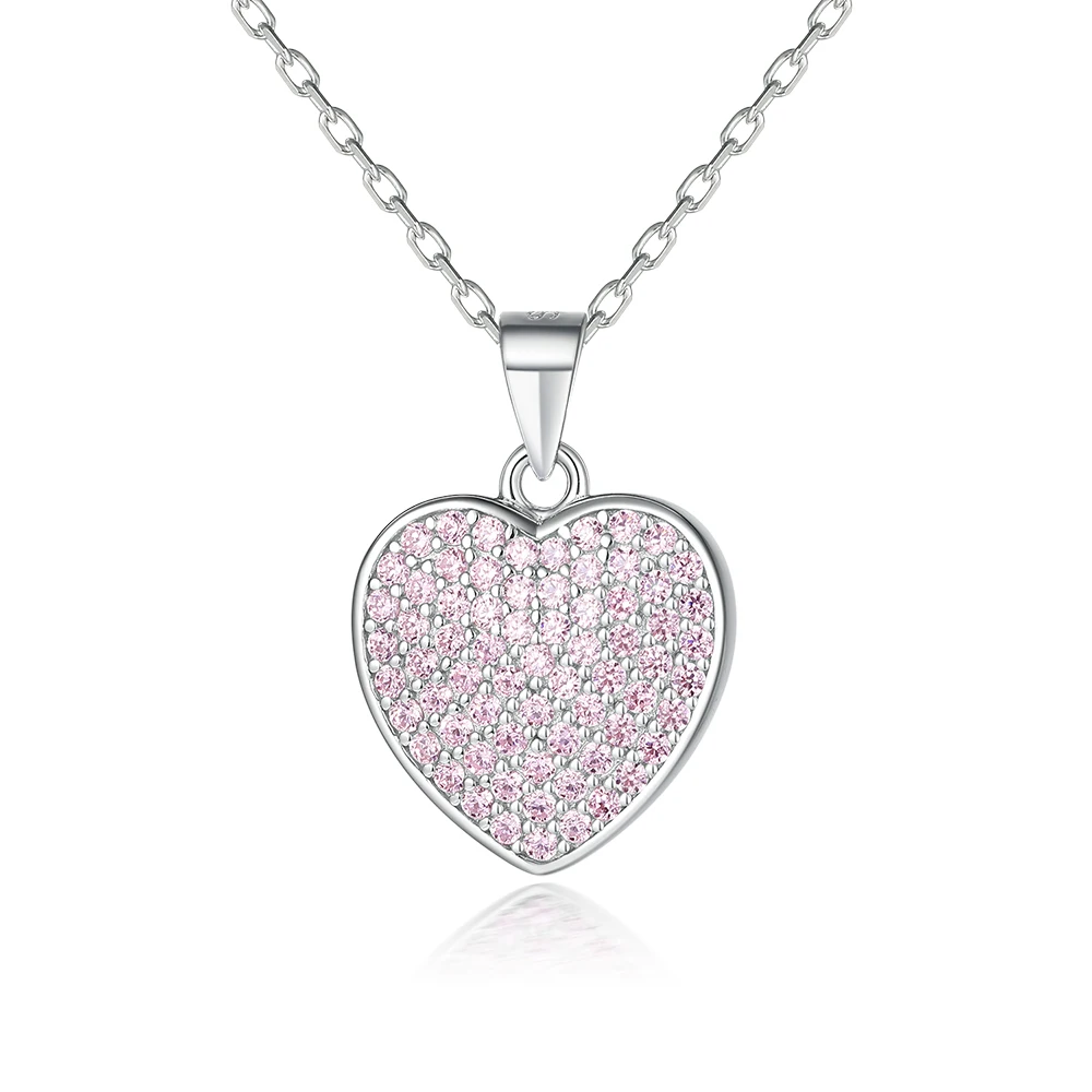 

Sterling Silver 925 Jewelry Vintage Women Heart Pendant Necklace