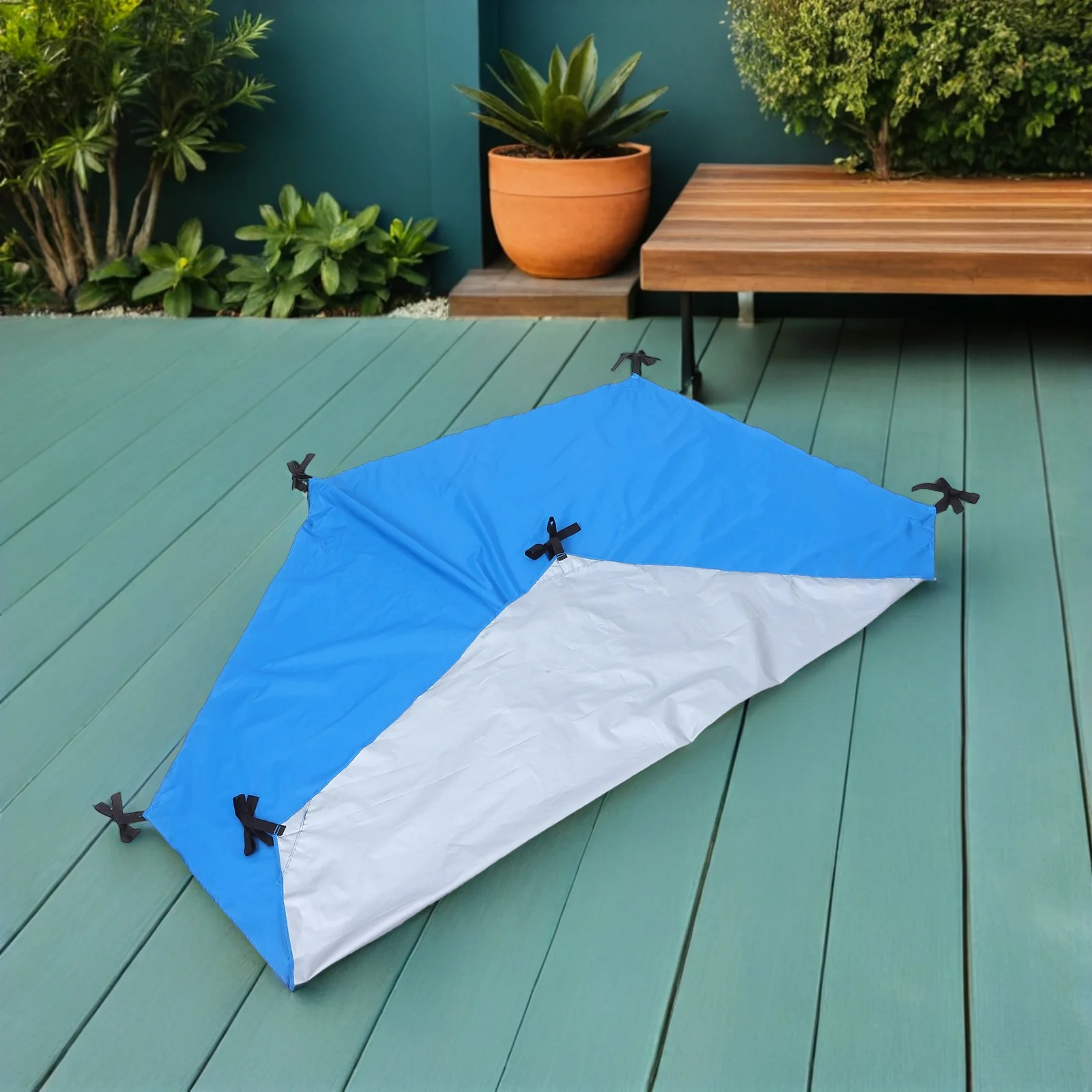 Pára-sol para barraca de trampolim ao ar livre - acessório para sombra de telhado de dossel - capa impermeável de proteção solar - adequado para trampolim de 8 pés com 6