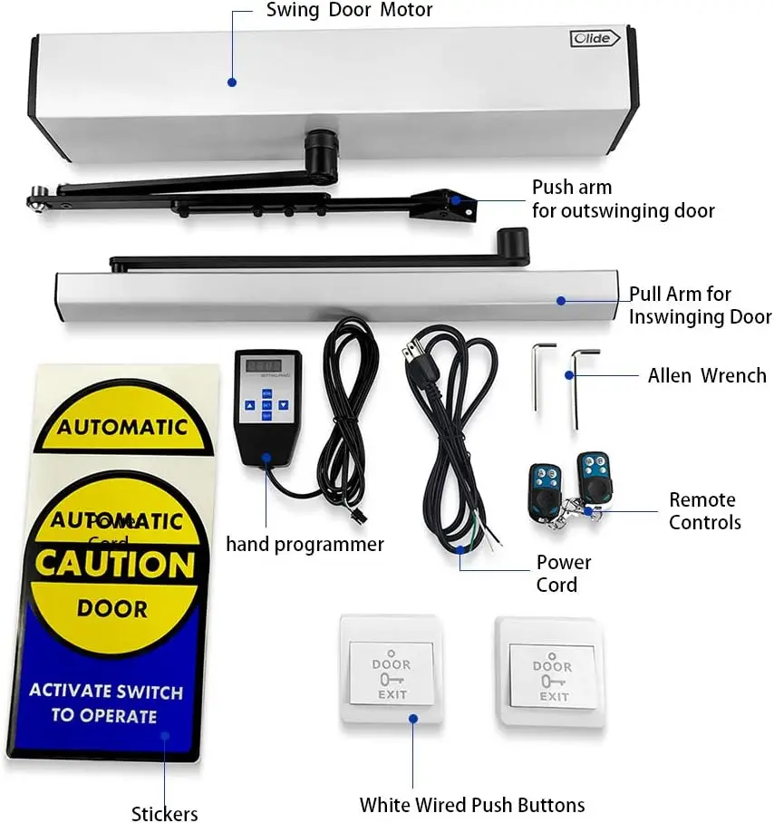 Acesso Swing Porta Operador, Handicap Porta Opener, Low Energy, 120
