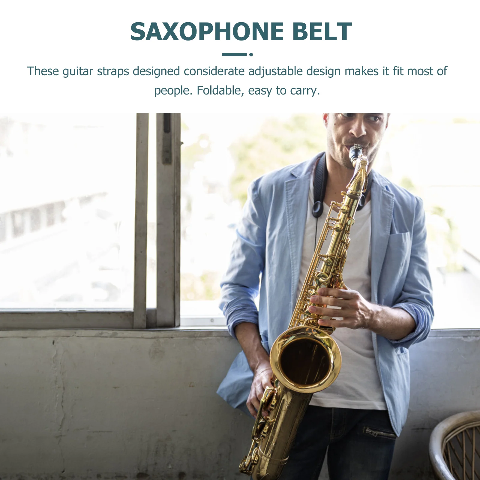 Lengthen Saxophone Strap Student Guitar Neck for Saxophones Flannelette Creative Straps