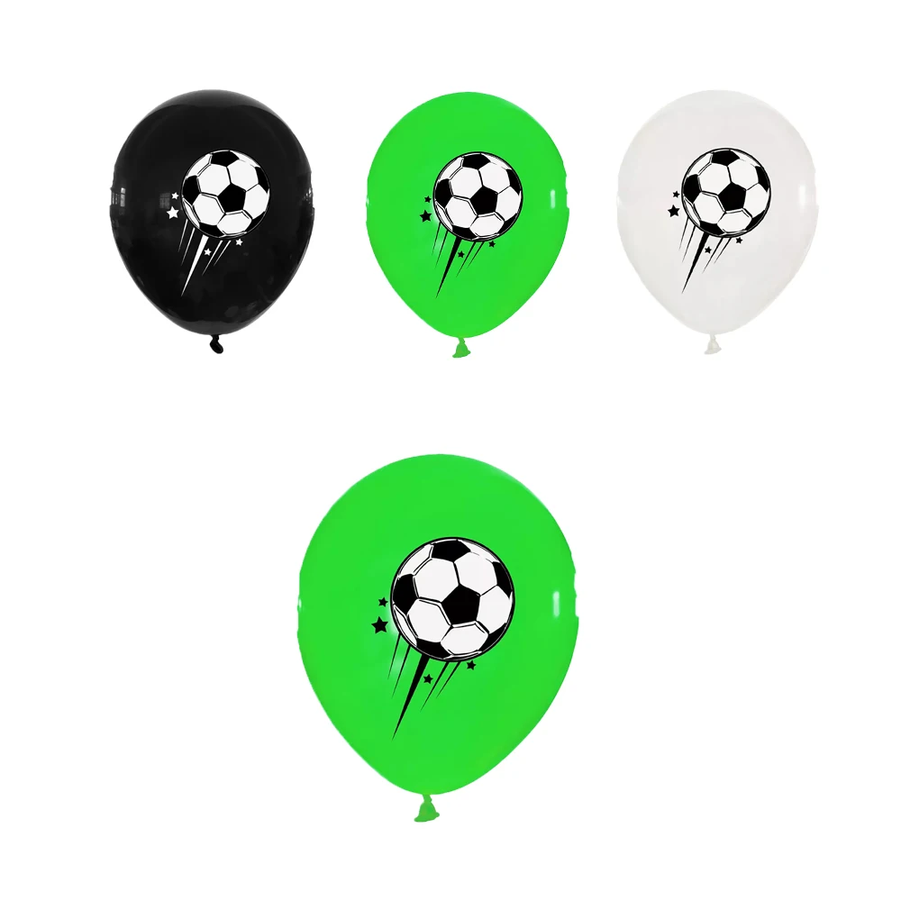 9 Stück 12 Zoll Fußball Latex Ballons Fußball Pitch Dekoration Fußball Thema Geburtstag Party Dekoration Kinder – Detail 2