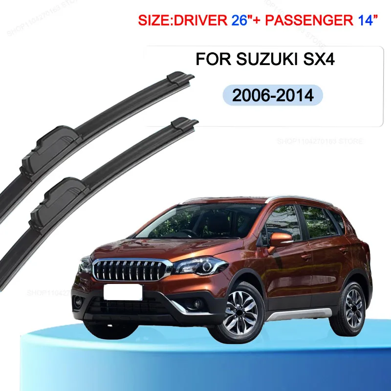 

Car Wiper Blades For Suzuki SX4 2006-2014 Windshield Windscreen Front Window Blades 26"+14" Car Accessories