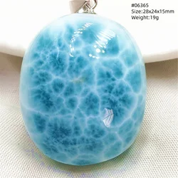 Natural Blue Larimar Pendant Women Men 22*27.4mm Water Pattern 18K Gold Crystal Love Necklace From Dominia AAAAAAA