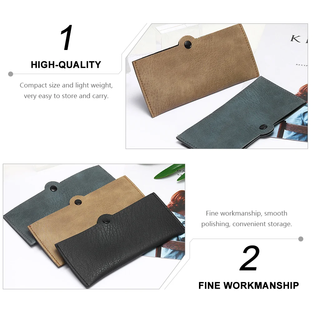 

3pcs 1 Set Glasses Cases Large Capacity Portable Buckle Sunglasses Boxes Dustproof Eyeglasses Storage Bags