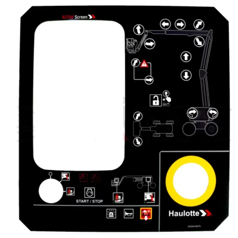

4000416080 HA-4000416080 Decal key pad Working platform electrics used for Haulotte HS15E, HT16RTJ O, HA20LE, HA16/20/26 RTJ