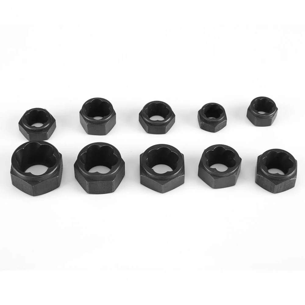 Forged Greater Strength Screws Remover Black Nuts Set Light Brightness Suitable For Manual Measurement Deviation