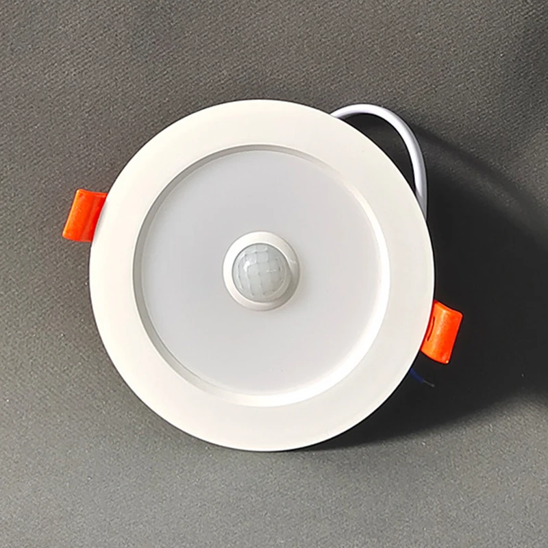 Human Body Motion Sensor LED Downlight 5W 7W 9W 220V Cold White Ceiling Panel Light For Hallway Stair Corridor