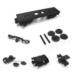 MOC City Train Building Blocks Modified Accessories, Creative DIY Assembly Of Train Base, Wheels, Carriage Parts