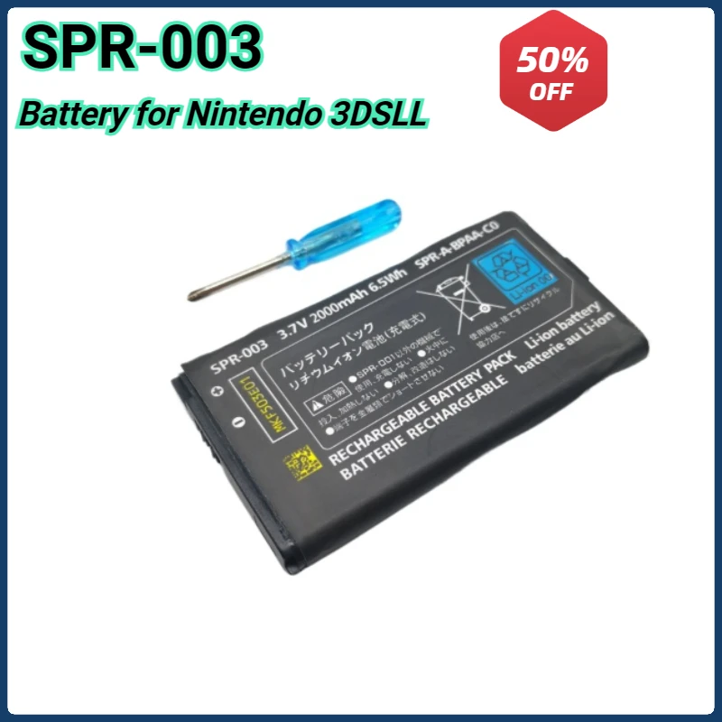 

SPR-003 SPR 003 SPR003 2000mAh Rechargeable Li-ion Battery for Nintendo 3DS Ll 3DSLL 3DSXL with Tool Packet 3.7V High Qualty