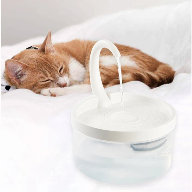 2L Cat Water Fountain LED Blue Light USB Powered Automatic Water Dispenser Cat Feeder Drink Filter For Cats Drinking Fountain