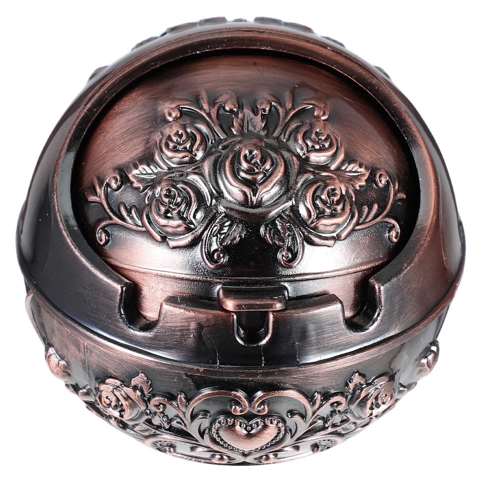 

Creative Ashtray Round Shape Lid Included for Men Patio Desktop Small Portable Ash Tray For Men Indoor Home Use