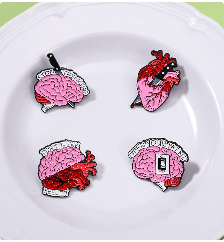 Medical Organ Enamel Pins Lung Heart Brain Gut Chest Human Meridians Lapel Badges Backpack Jewelry Gifts For Medico Friends view 6