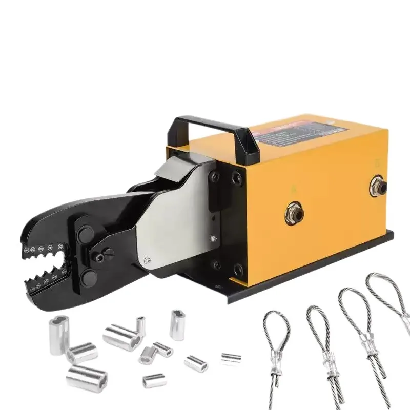 1pcs Pneumatic 8-character aluminum sleeve crimping pliers cold-pressed circular aluminum buckle wire rope crimping machine
