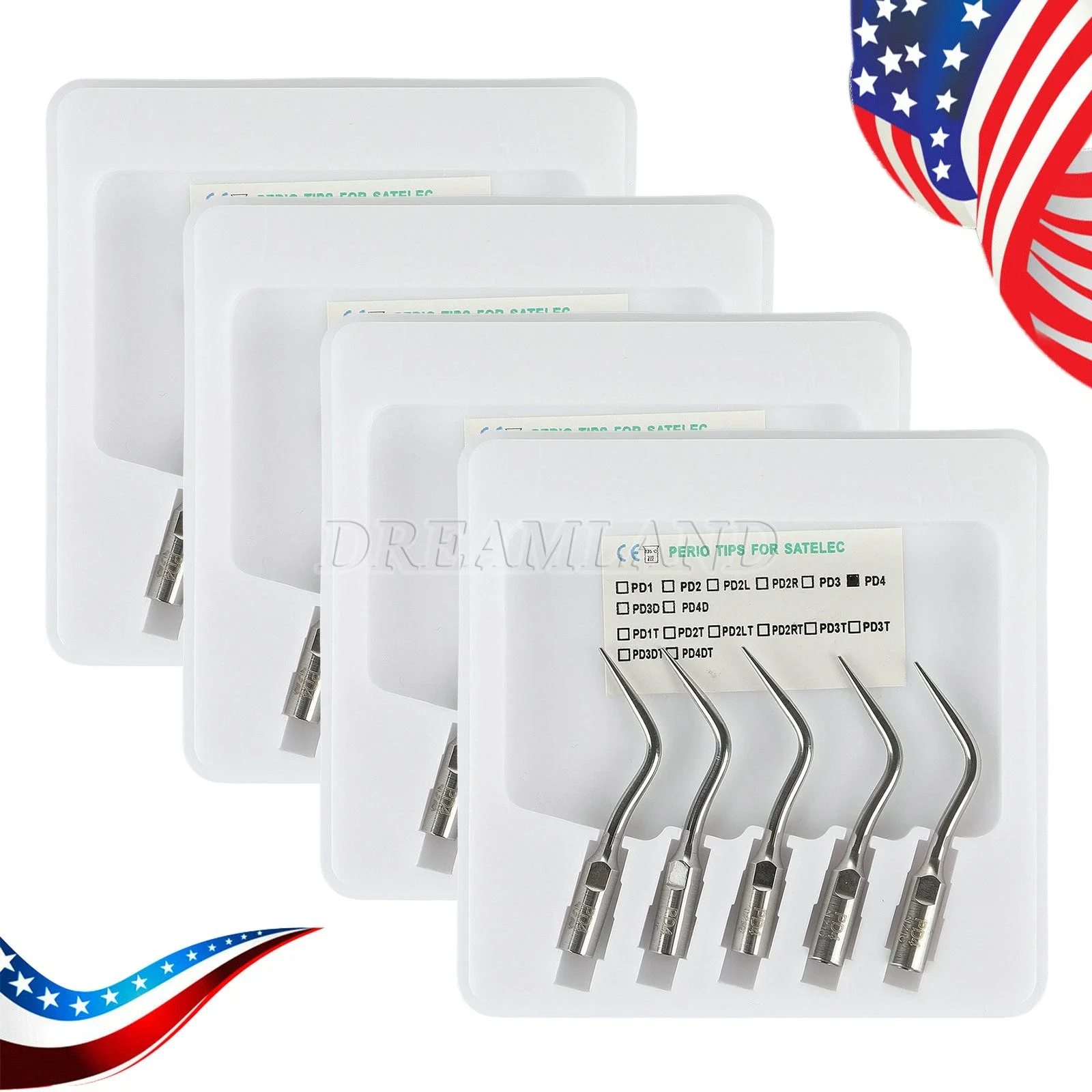 10pcs Dental Scaler Tip PD3 Perio For DTE SATELEC Ultrasonic Scaler Handpiece
