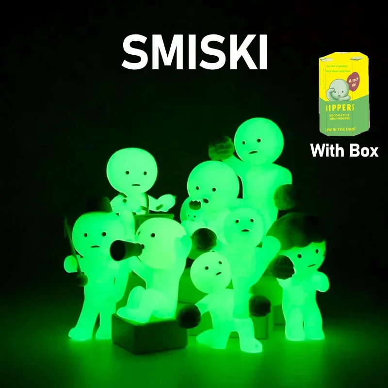 Hot Glow Smiski Multiple Series Toilet Bath Living Party Series Recorative Mini Figure Doll Blind Box Christma Toy Surprise Gift