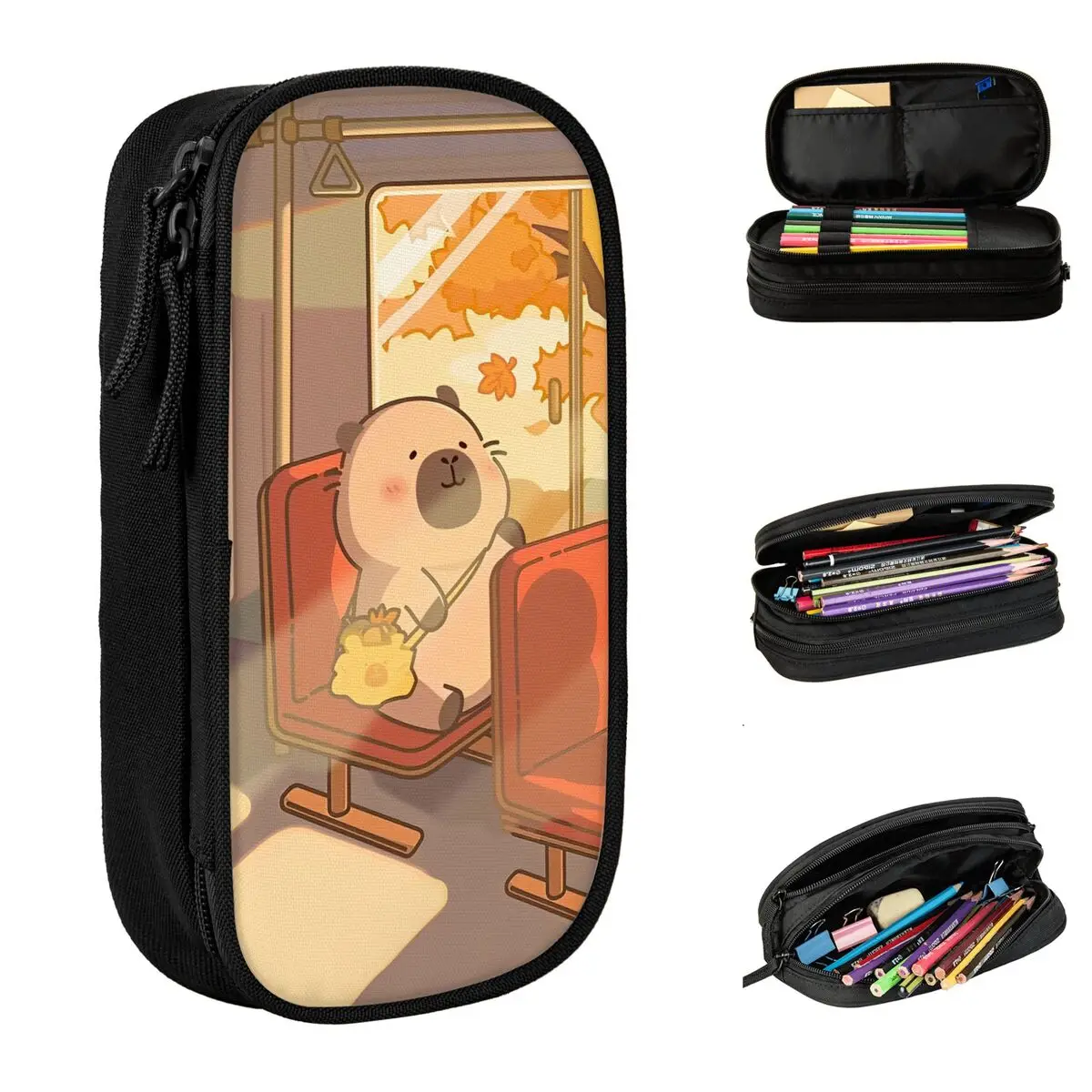 Capibara Lovely Nap Pencil Case School Pencil Cases Zipper Child Fashion College Pencil Box School Stationery