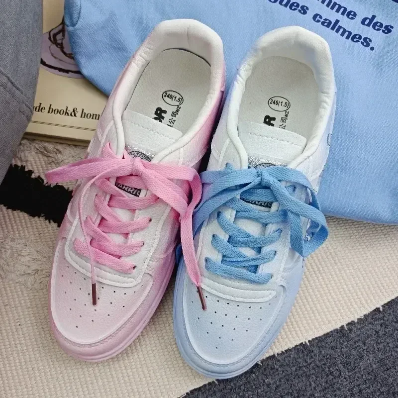 Hot Disney Stitch Angel Cartoon Sneaker Women Summer Breathable Versatile Couples Board Shoes Y2K Cute Students Leisure Shoes