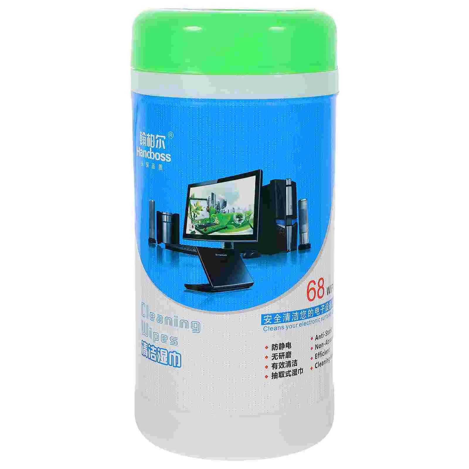 1 Bottle/8 Monitor Wipe Surface Cleaning Wipe for Monitor Eyeglasses Monitor Wipes Pre-Moistened Computer Screen Wipes