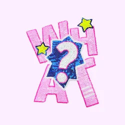1 Piece 19*23.5cm Sequined Letter Design Patch Fashion Shining Iron On Patch for Clothing DIY Accessories Back Adhesive