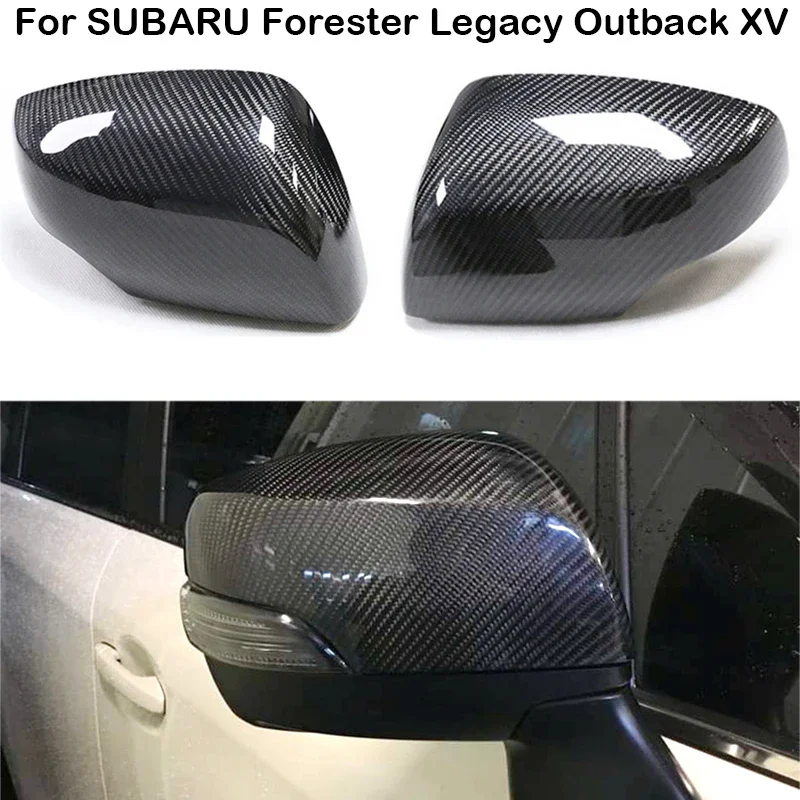 

Real Carbon Fiber Car Side Rearview Mirror Covers Caps For Subaru Forester SH LEGACY 2012 2013 2014 2015 2016 2017 Accessories