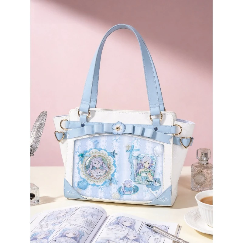 

Модная сумка-тоут Itabag по мотивам аниме Frieren: Beyond Journey's End, большая вместительная сумка, прозрачная сумка для девочек в стиле Лолита, сумка через плечо для косплея
