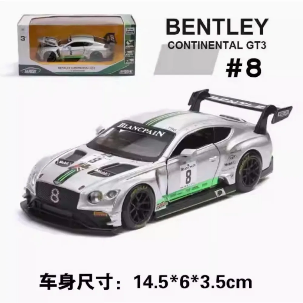 1:32 بنتلي كونتيننتال GT3 سيارة رياضية دييكاست سبيكة معدنية نموذج سيارة ضوء الصوت التراجع جمع الاطفال لعبة الهدايا A113