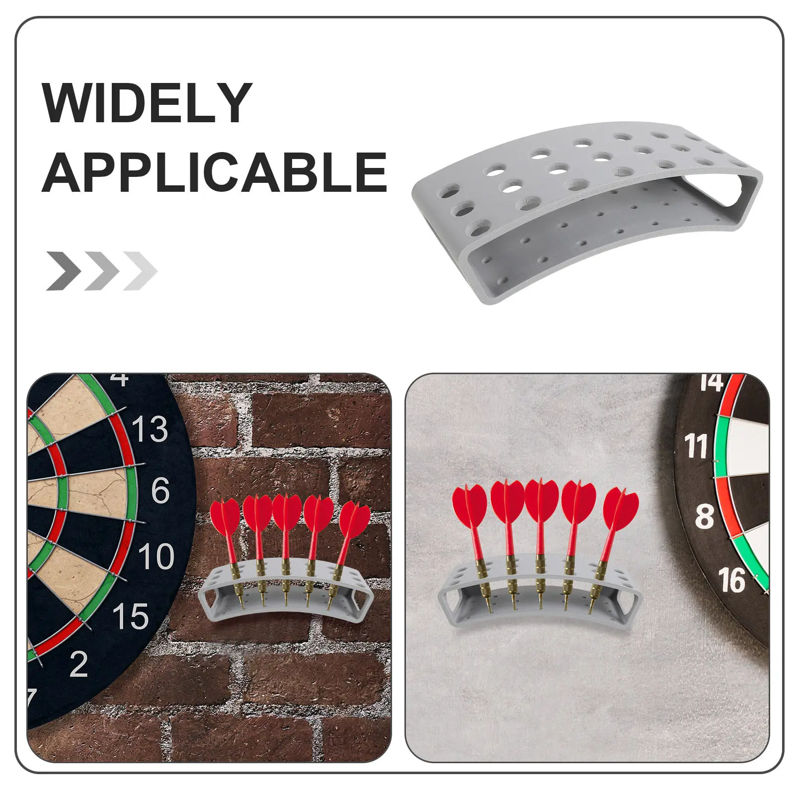 Wall-Mounted Dart Holder Storage Rack – 21-Dart Capacity, Space-Saving Plastic Display Stand for Game Room, Office & Bar