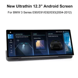 CarNavi E90 E91 E92 E93 12.3 Ultra-thin Android 12.0 GPS Navigation Car Multimedia with 256G 1920x720 Wireless CarPlay BT WiFi