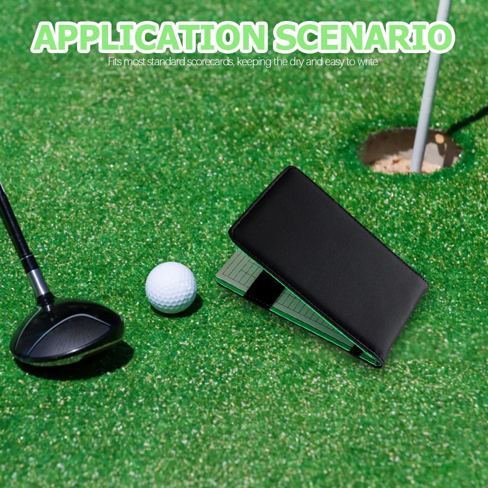 

1pc Portable Golf Scorebook Lightweight Scorecard Cover For Outdoor Golfing Recording Durable Score Keeping Notepad Balls Sports