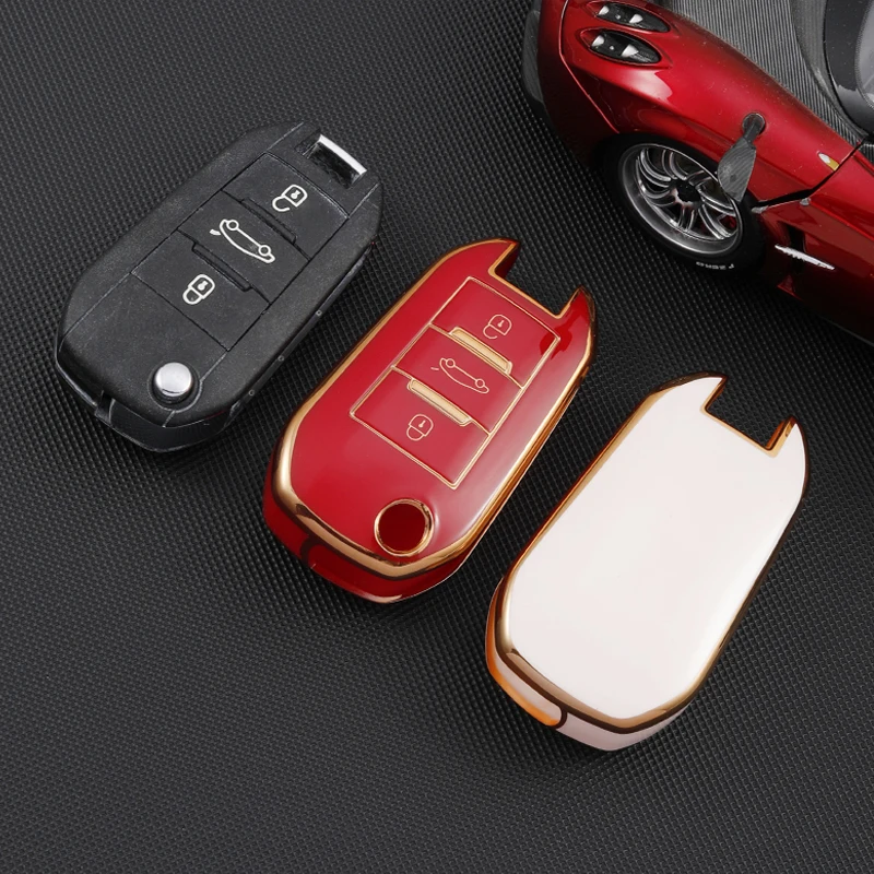 TPU Auto Remote Key Fall Abdeckung Shell Für Peugeot 107 206 208 306 307 308 2008 3008 4008 5008 RCZ citroen C1 C2 C3 C4 C5 KAKTUS C8