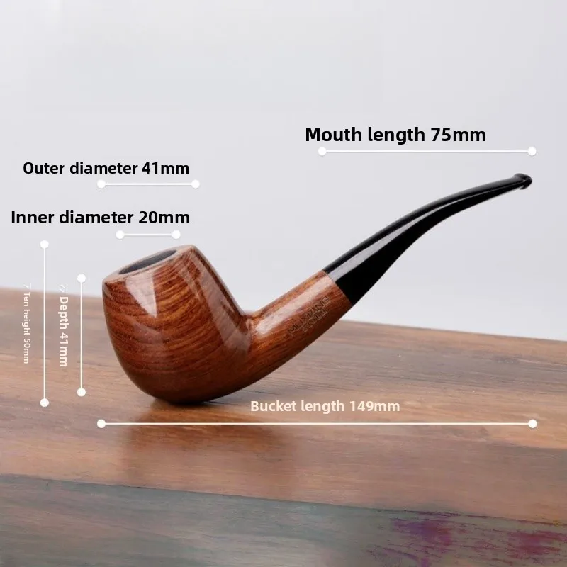 

Premium Rosewood Smoking Pipe Handcrafted Wooden Cigarette Accessory with Natural Finish