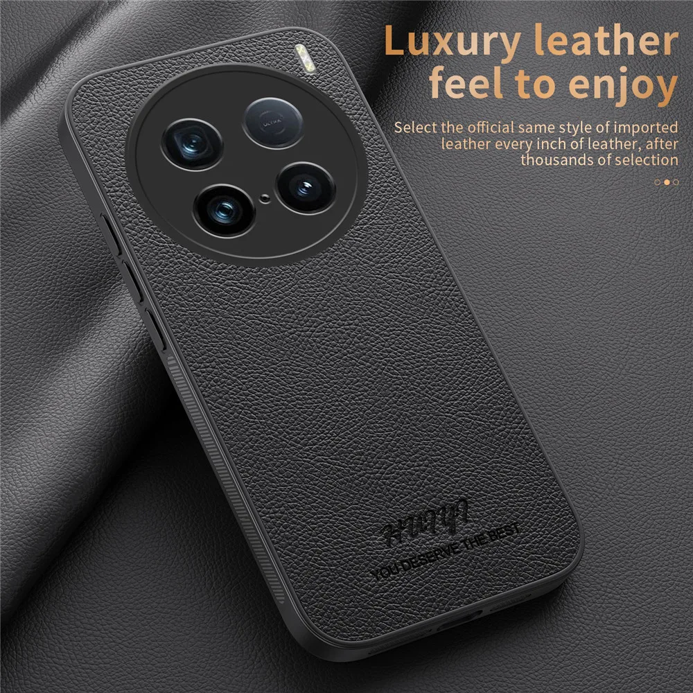 Luxury Business Leather Soft Frame Magnetic Cover For VIVO X100 Ultra X100S Pro X100SPro X100 Pro Phone Cases Capa