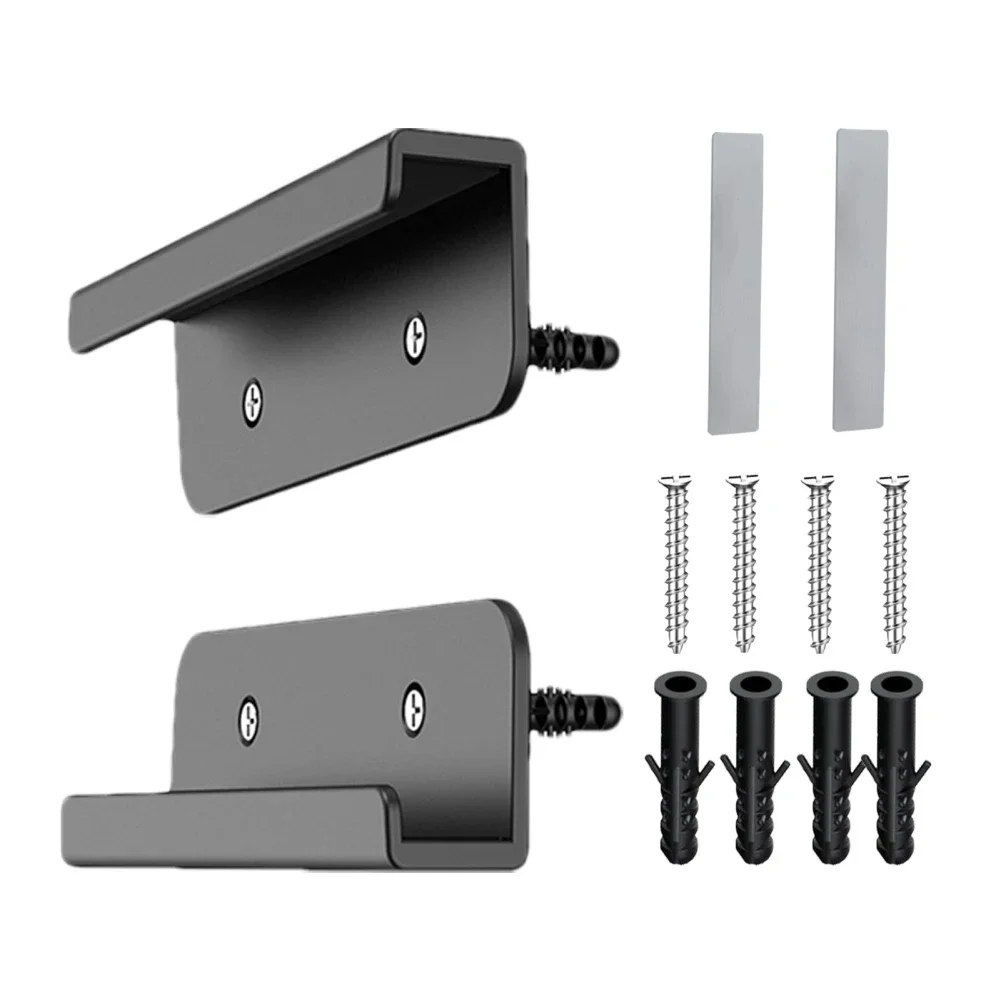 2 Pcs Universal Wall Mounted Tablet Stand Holder Fixed by Adhesive/Screw Tablet Wall Mount for iPad/iPhone 15 14/Kindle E-Reader