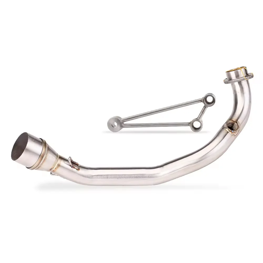 

Improved exhaust muffler with oxygen port for GY6 front exhaust pipe