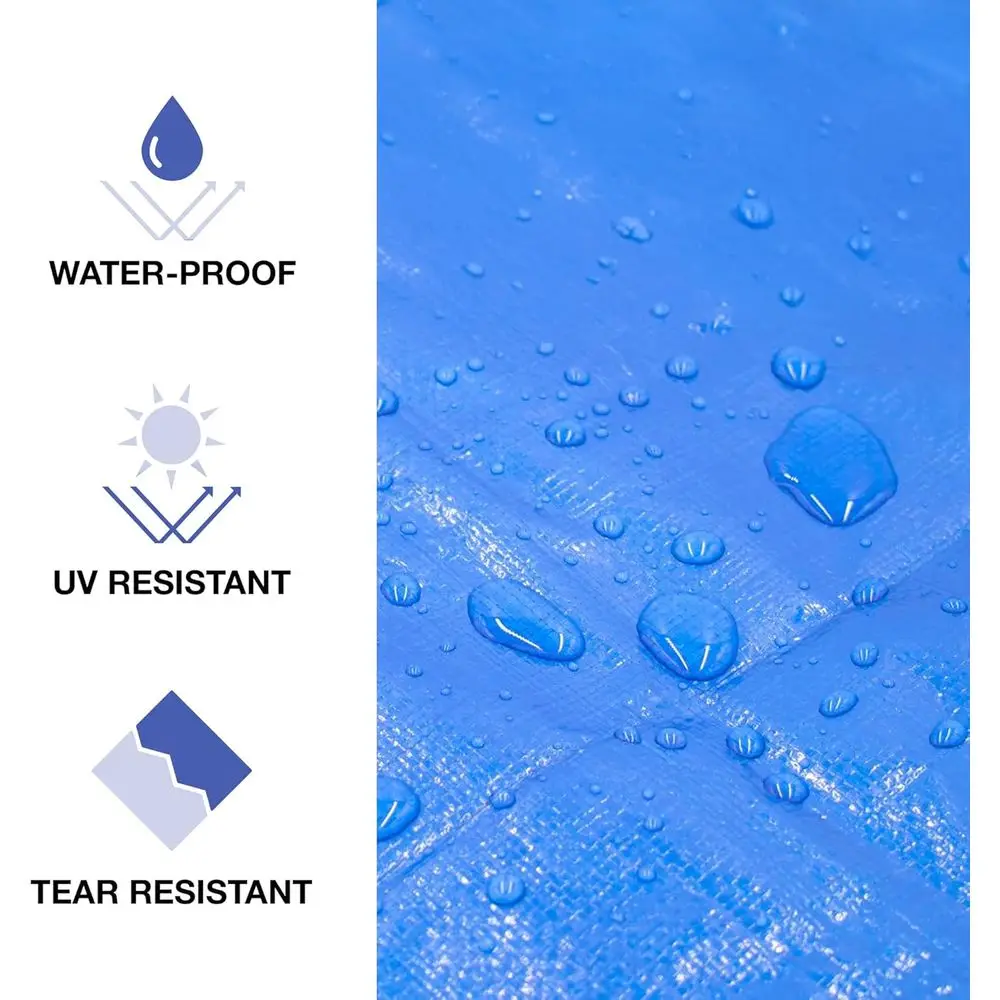 قماش القنب عالي التحمل مقاوم للماء مقاس 30 × 50 - غطاء خارجي سميك 5MIL للتخييم والملاجئ والمزيد