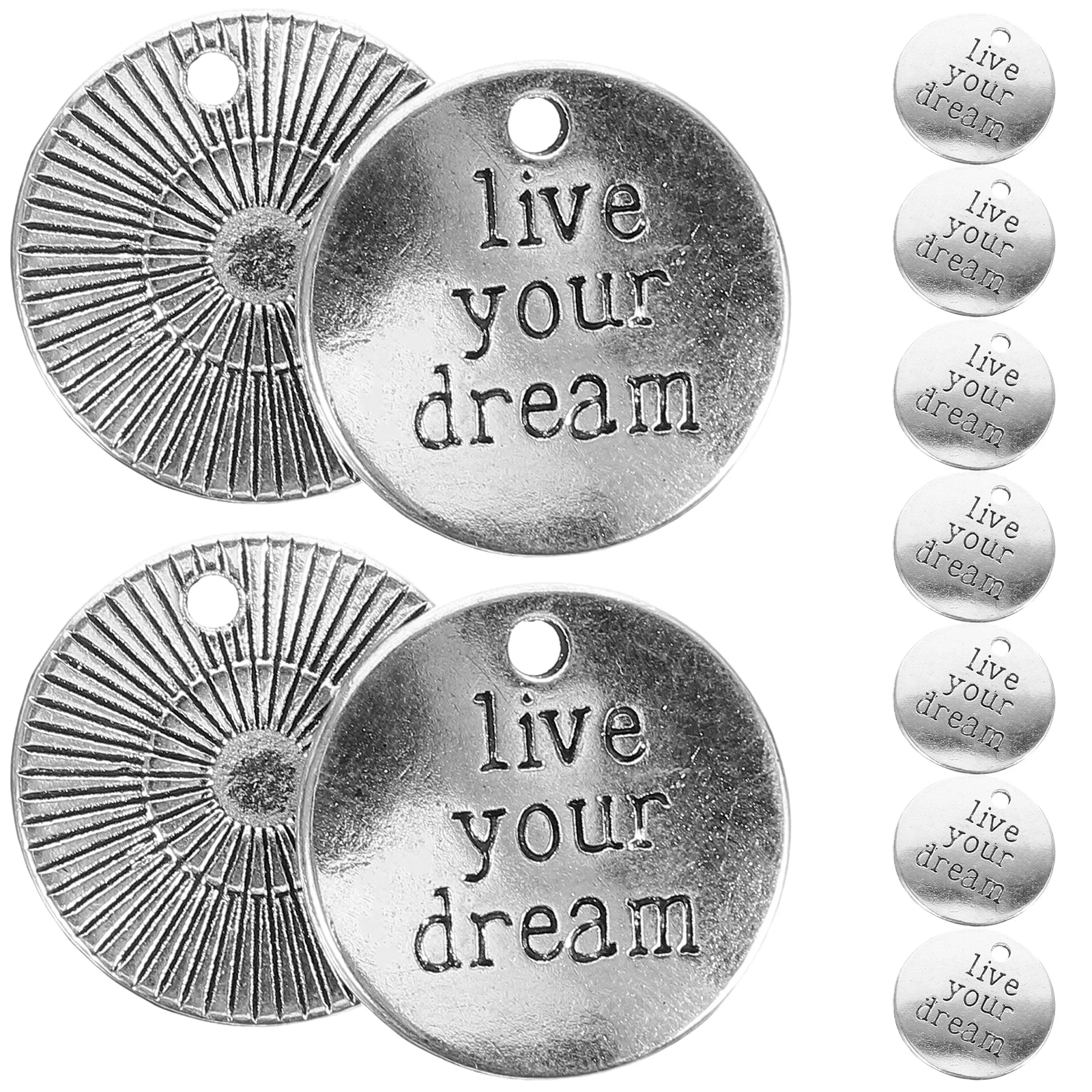 

Alloy English Lettering Charms Pendants Jewelry Accessories Necklace Bracelet Craft Keychain Gift Friends Family