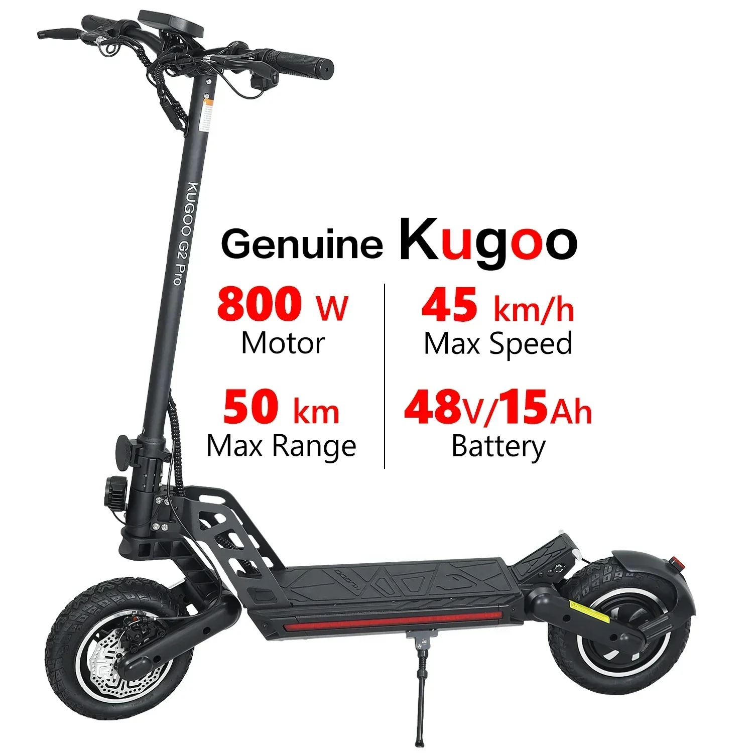 Электрический скутер 2025 LED KUGOO G2 PRO 800 Вт 48 В 15 Ач Эскутер Максимальная скорость 45 км/ч Макс. пробег 45 км Грузоподвес 130 кг Складной