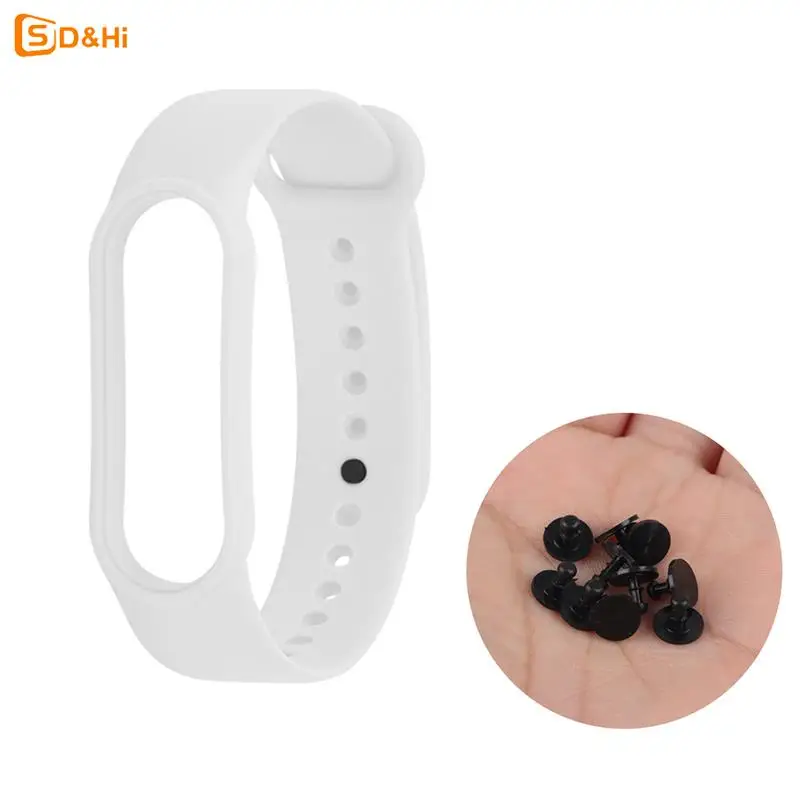 10/20Pcs Plastics Buckle For Mi Band Strap 6 5 Button For Xiaomi Bracelet 4 3 Smart Watch Accessories Replacement Spike